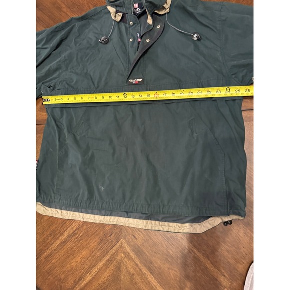 Chaps Ralph Lauren Anorak Jacket Green Pullover Hooded Mens Size L |R1 - Picture 6 of 7